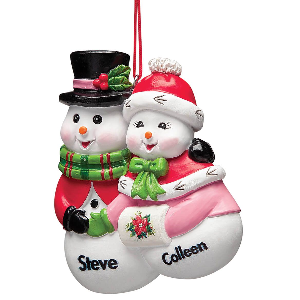 Personalized Snow Couple Ornament + '-' + 377941