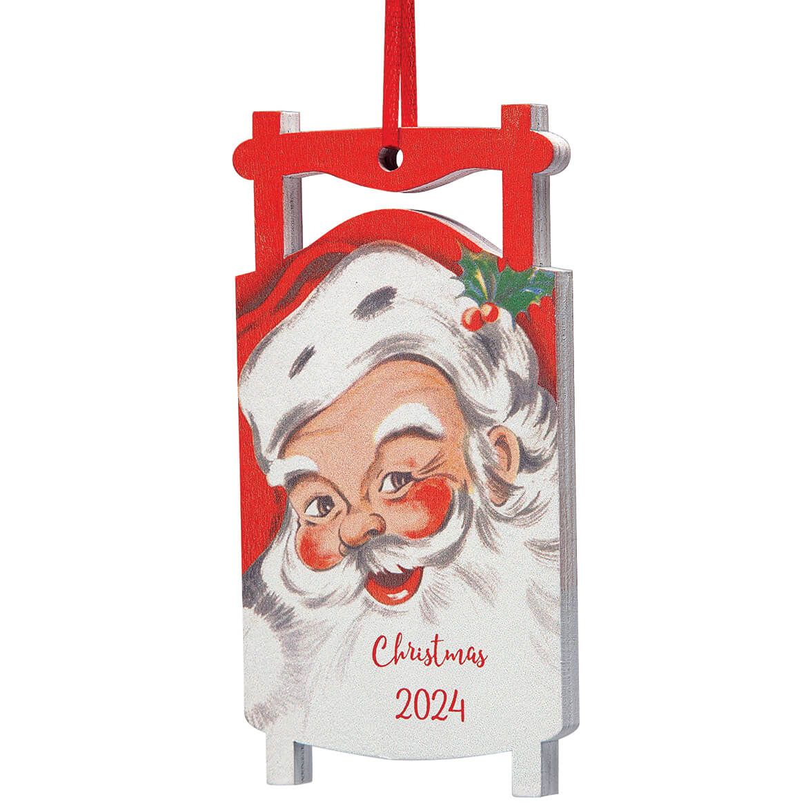 Personalized Vintage Santa Sled Ornament + '-' + 378015