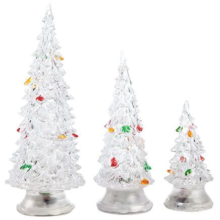 Acrylic Color-Changing Christmas Trees by Holiday Peak™, Set of 3-378023