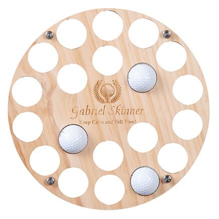 Personalized Engraved Golf Ball and Wreath Ball Holder-378039