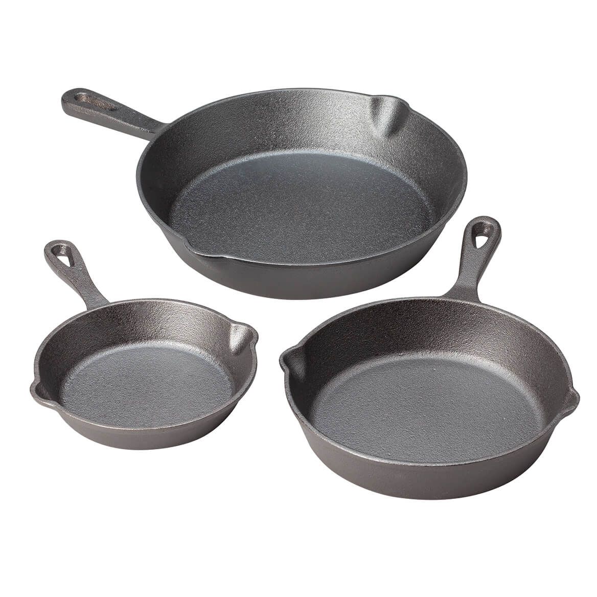 3-Pc. Gibson Home Brickstone Cast Iron Pan Set + '-' + 378086