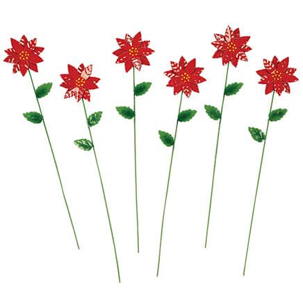 Mini Poinsettia Yard Stakes-378107