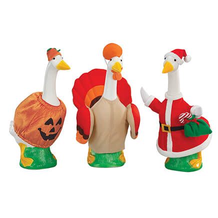 Baby Goose, Turkey, Pumpkin and Santa Outfits Bundle by Gaggleville™-378181