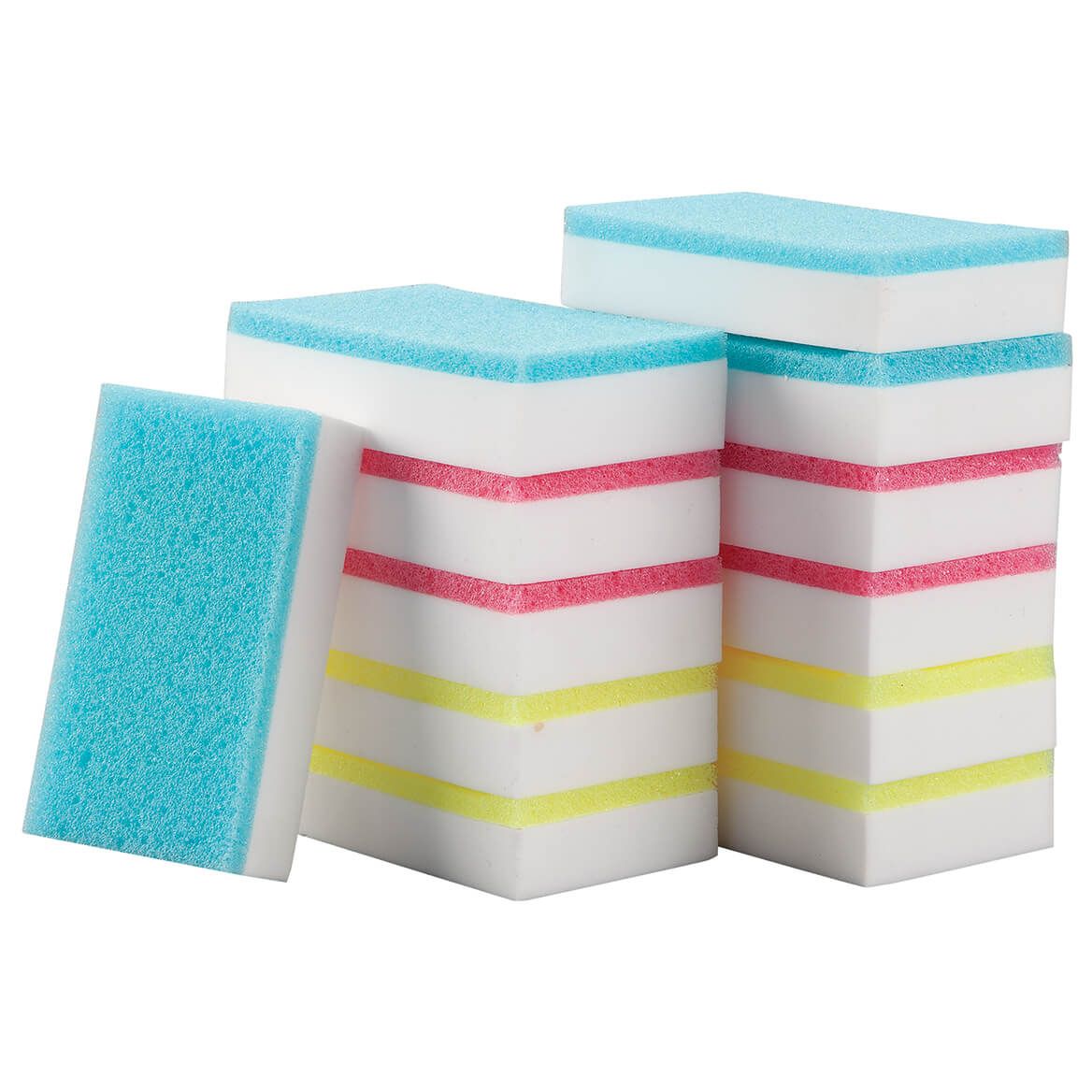 Magic Scrubber and Eraser Sponges, Set of 12 by LivingSURE™ + '-' + 378261