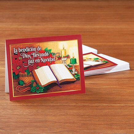 God's Blessing Spanish Language Christmas Cards, Set of 20-378262