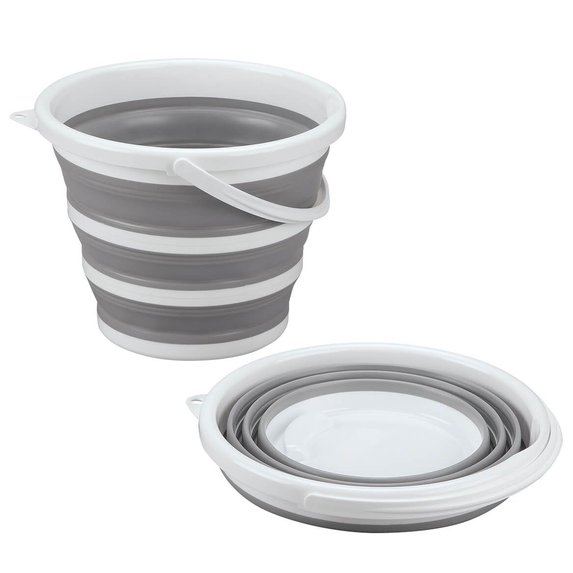 Collapsible Round Buckets with Handles by LivingSURE™, Set of 2 + '-' + 378375