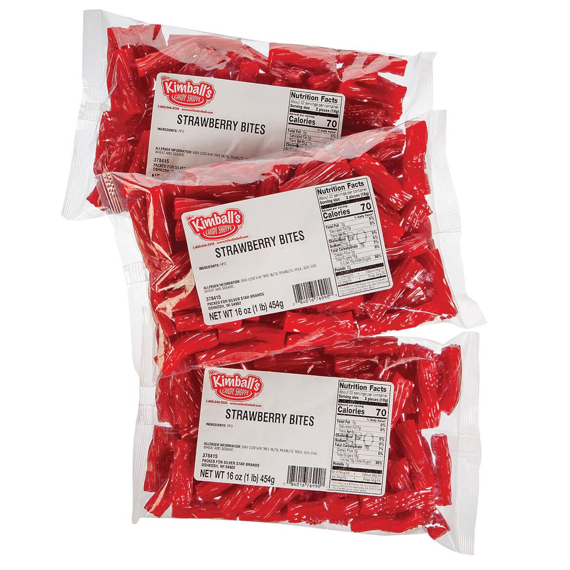 Strawberry Bites, 16 oz., Set of 3 + '-' + 378416