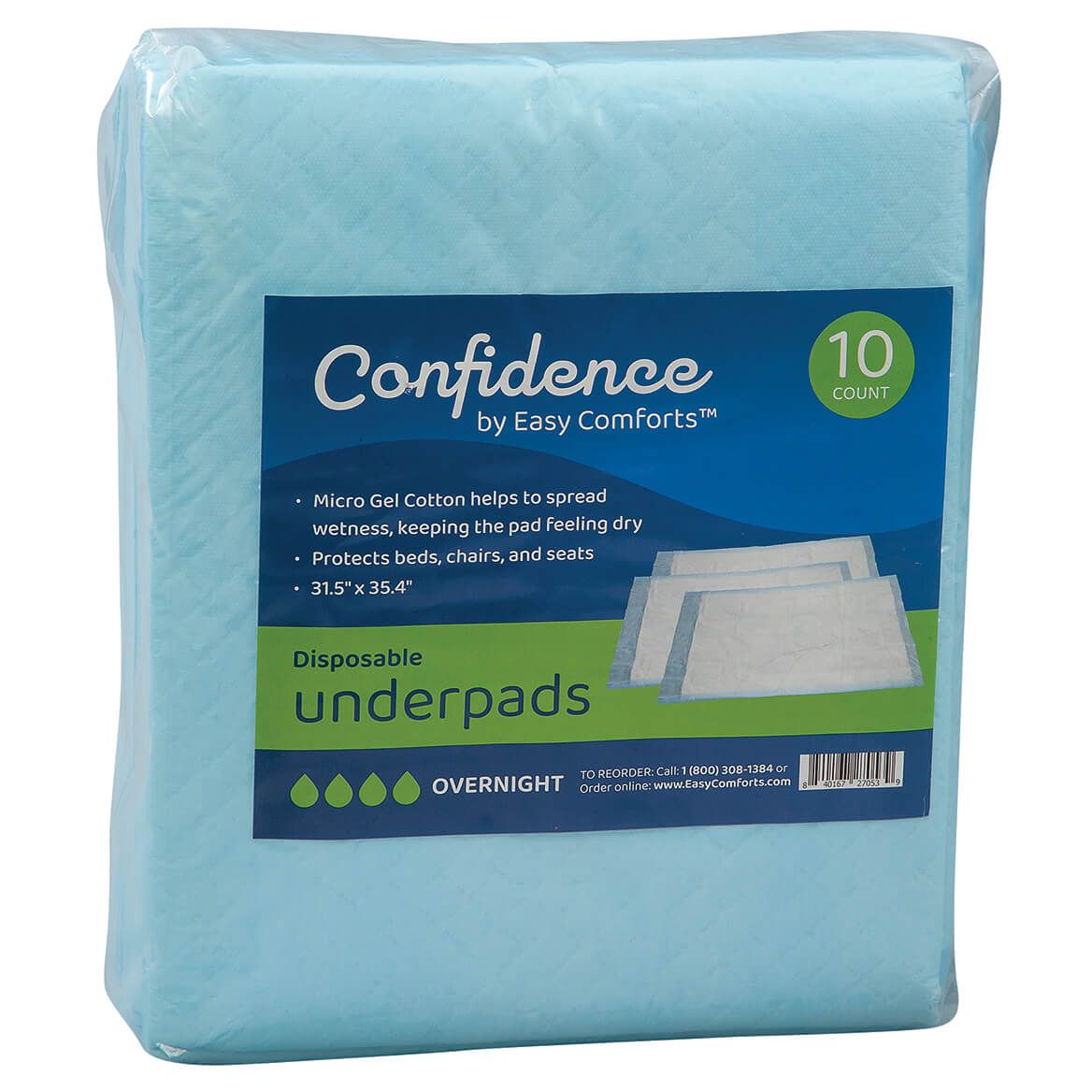 Confidence by Easy Comforts™ Disposable Underpads, Case + '-' + 378484