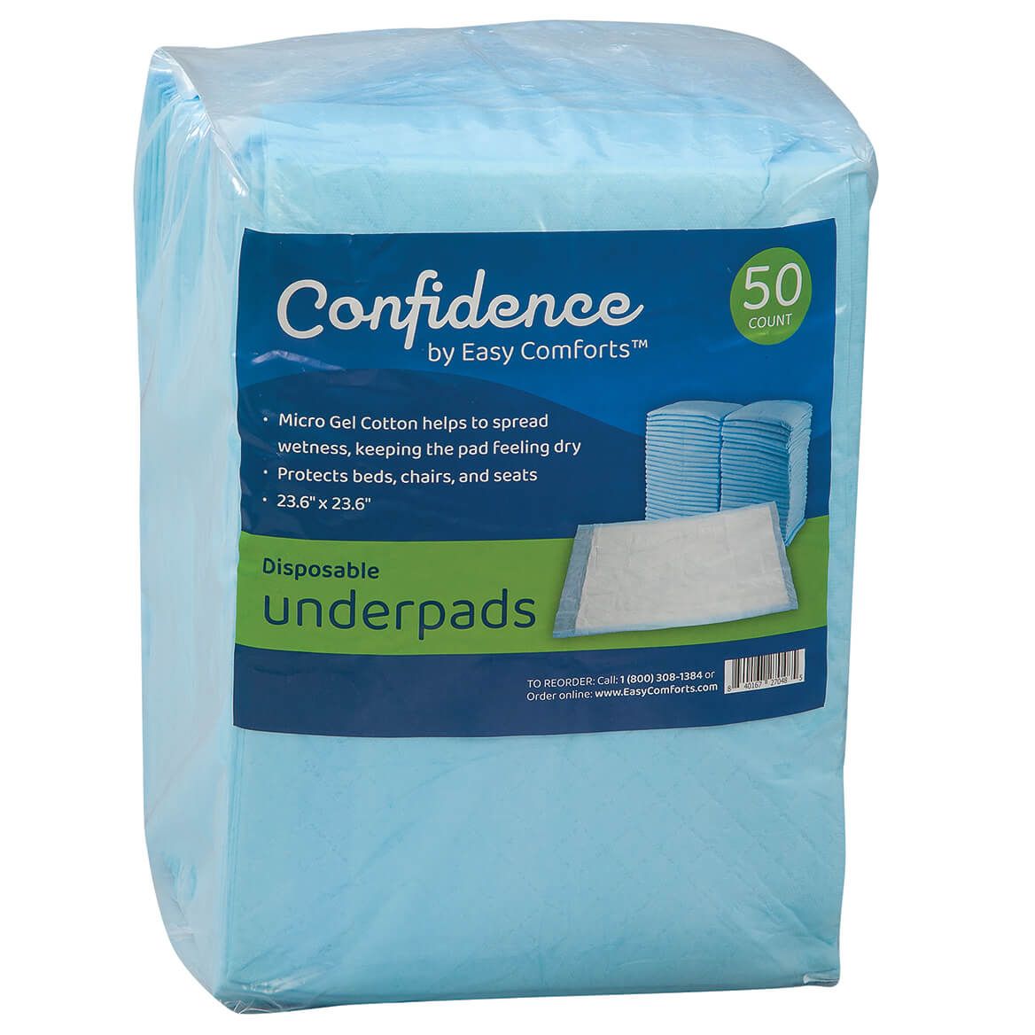 Confidence by Easy Comforts™ Disposable Underpads, Package + '-' + 378494