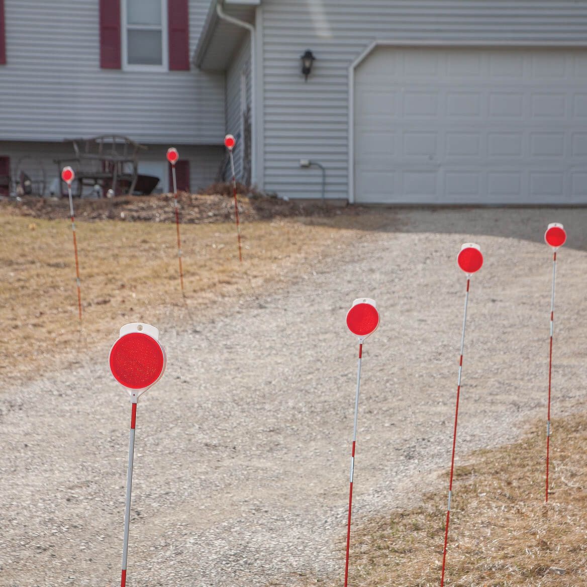 Orange Driveway Reflectors by LivingSURE™, Set of 8 + '-' + 378696