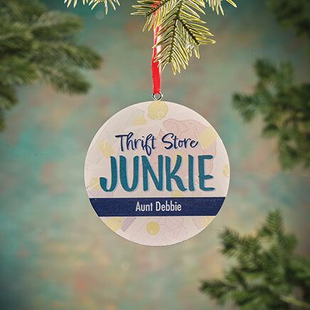 Personalized Thrift Store Junkie Ornament-378764