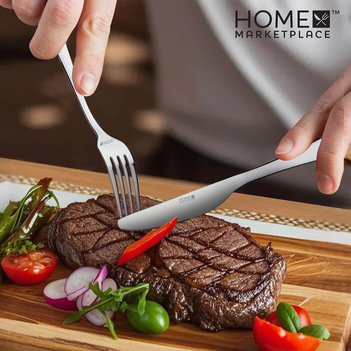 60-Pc. Service for 12 Flatware Set by Home Marketplace + '-' + 378899