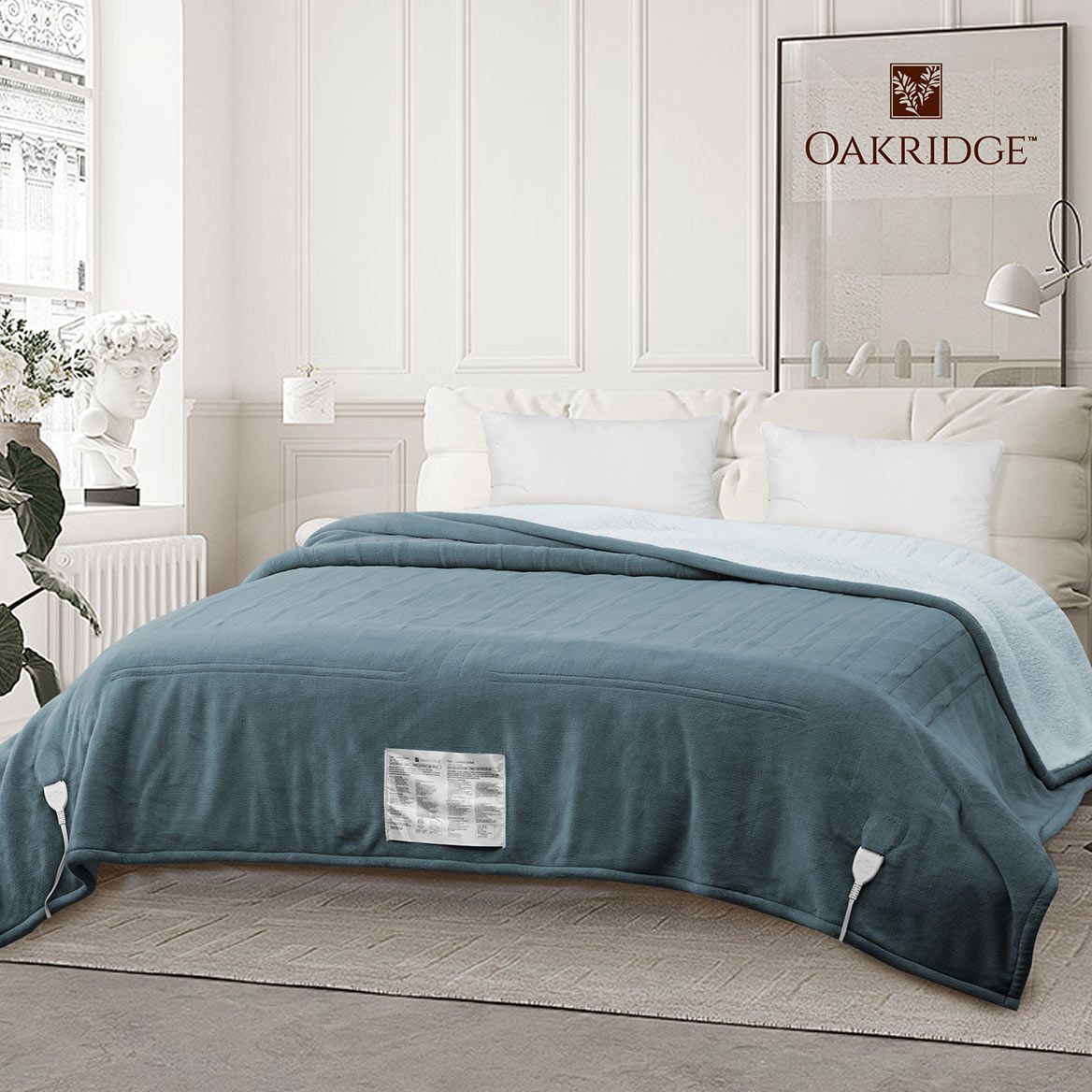 Ultrasoft Plush Sherpa Digital Heated Blanket by OakRidge™ + '-' + 378943