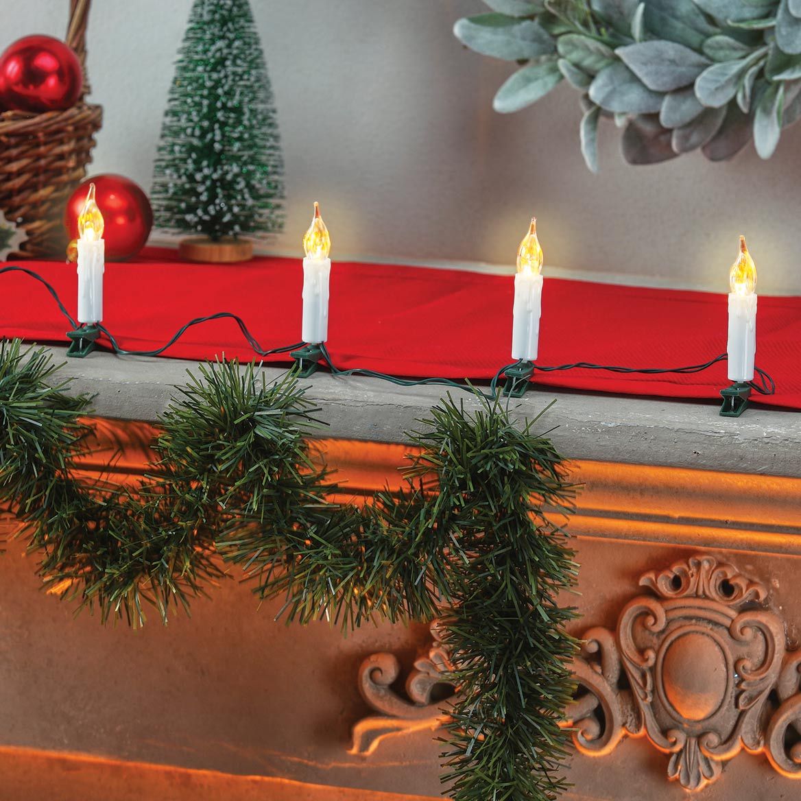 Flickering Candle Clip Lights, Set of 8 + '-' + 379025