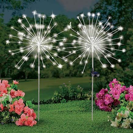 View product details for Solar Starburst Stake Lights, Set of 2