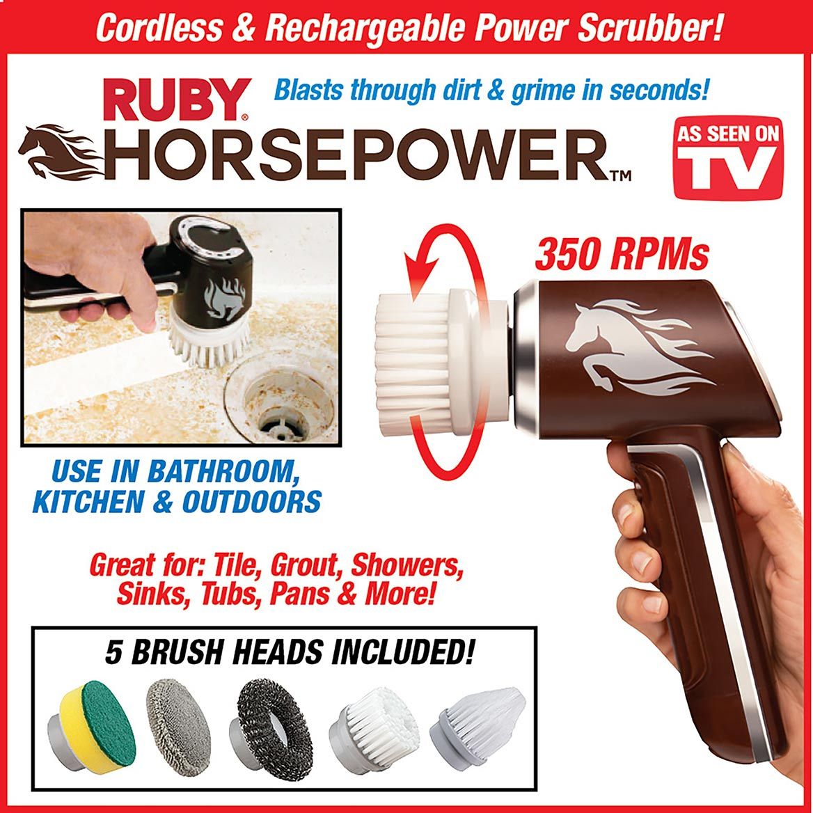 Ruby Horsepower Rechargeable Scrubber + '-' + 379732