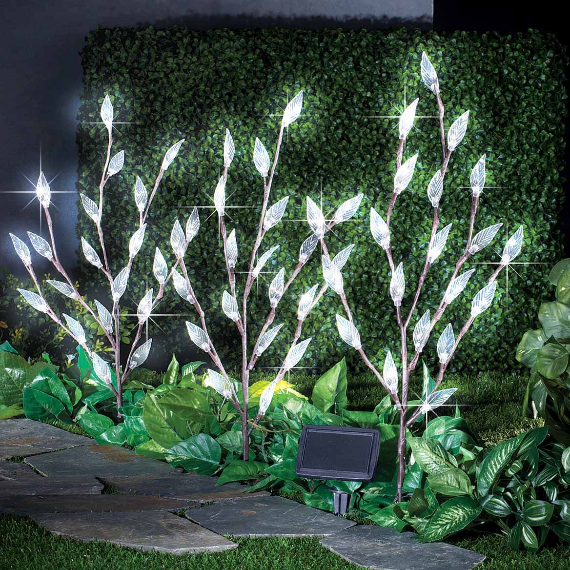 Solar Leaf Stakes, Set of 3 + '-' + 379771