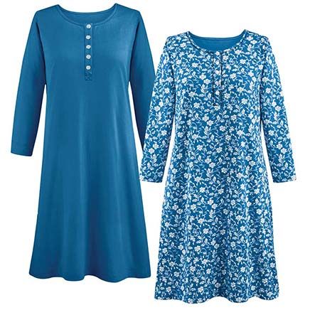 View product details for Henley Nightgowns, Set of 2