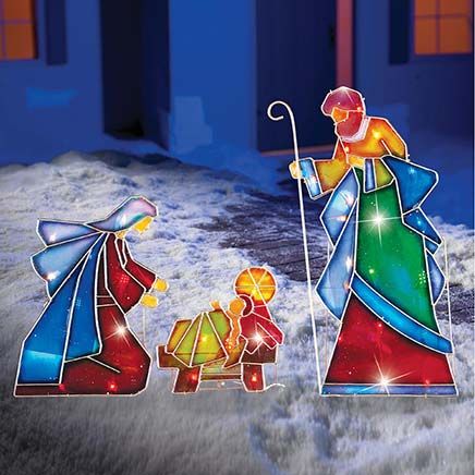 View product details for 3-Pc. Lighted Nativity Scene Set