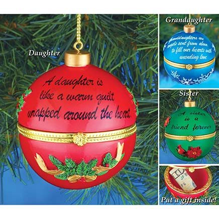 View product details for Sentiment Trinket Box Ornament