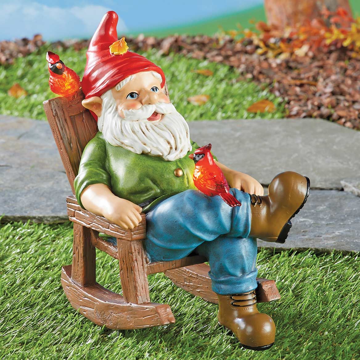 Solar Rocking Chair Gnome By Collections Etc.™