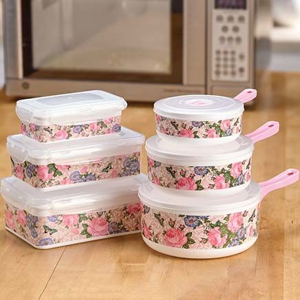 12-Pc. Floral Microwave/Storage Set by Chef's Pride™-380167