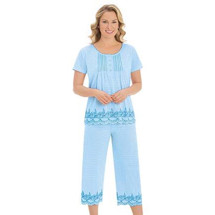 View product details for Embroidered Border Pajama Set