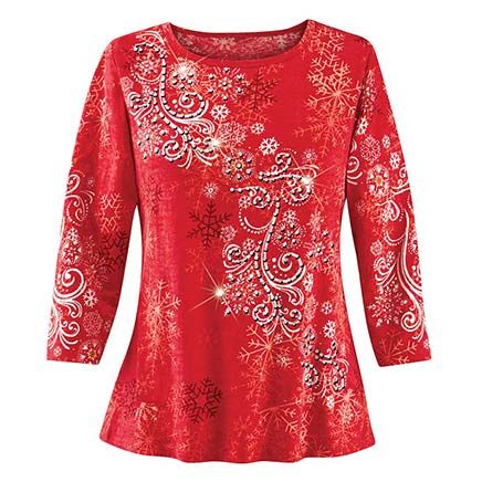 Cascading Snowflakes Top-380294