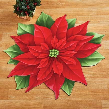 Shaped Poinsettia Mat-380382