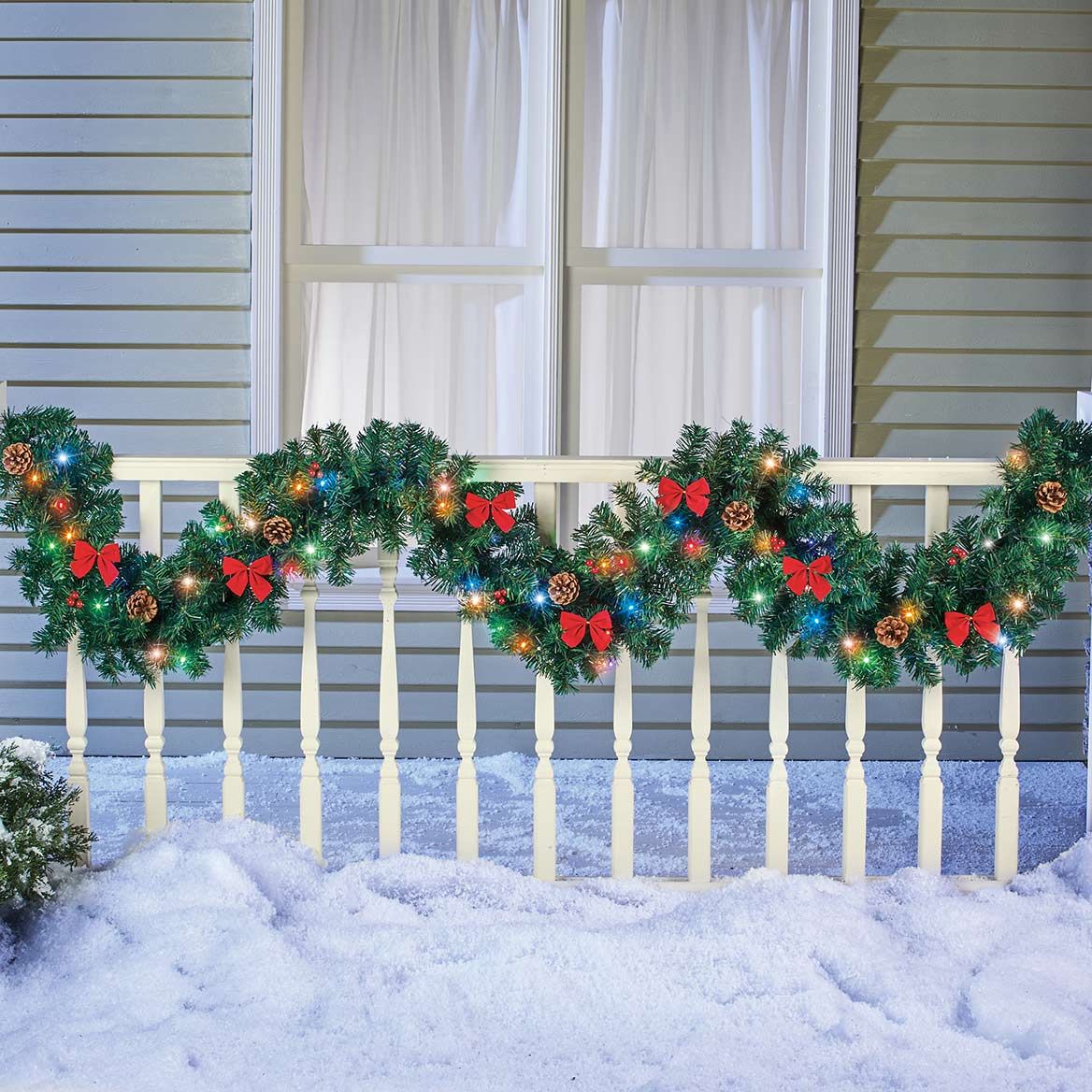 9-Ft. Colored Lighted Garland + '-' + 380400