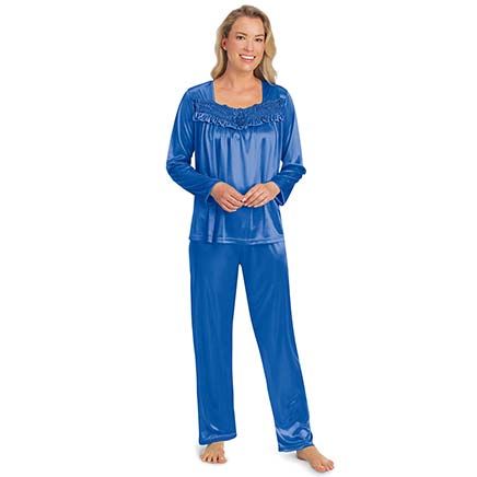 View product details for Silky Long-Sleeve Pajama Set