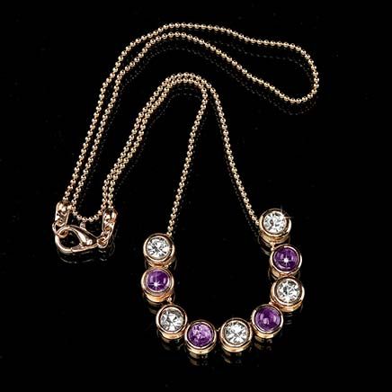 Amethyst & Crystal Necklace-380484