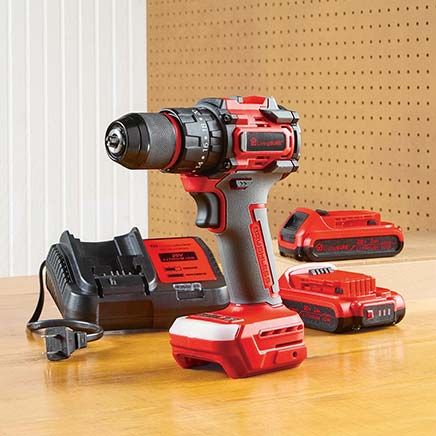 Cordless Drill, 2 Batteries and Charger Set By LivingSURE™-380516