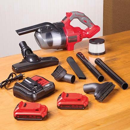Cordless Handheld Vacuum, 2 Batteries and Charger Set By LivingSURE™-380517