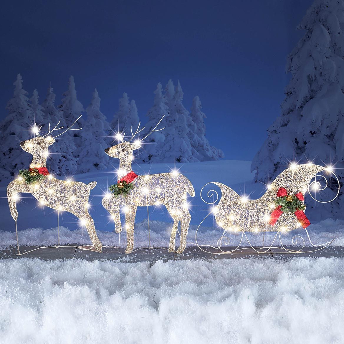 3-Piece Light-Up Santa's Sleigh Set + '-' + 380550