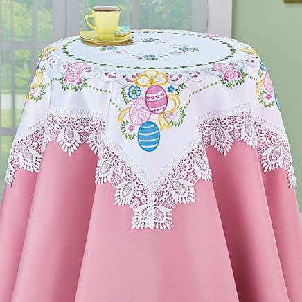 View product details for Easter Eggs Lace Table Topper