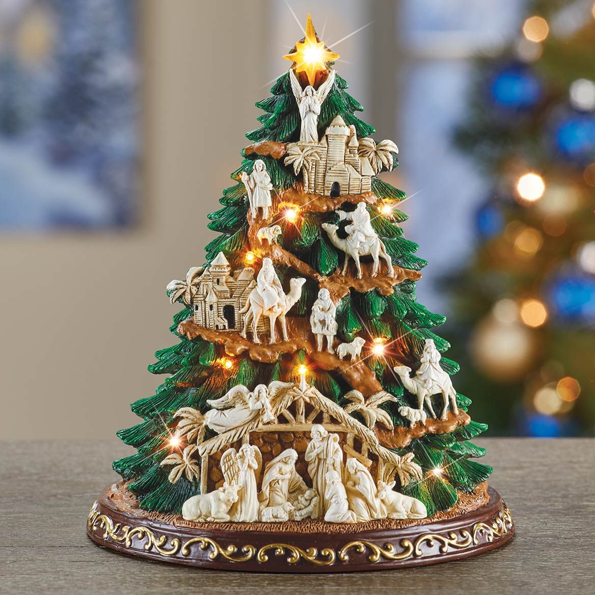 Lighted Nativity Tree + '-' + 380635