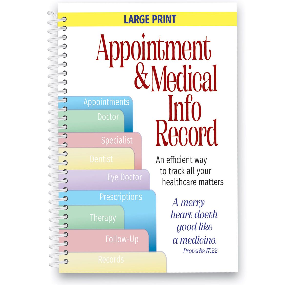 Large Print Appointment and Medical Info Record Book