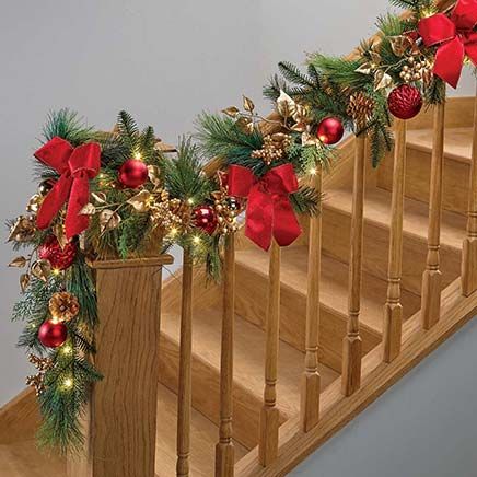 View product details for LED Red Ornament Garland By Holiday Peak™