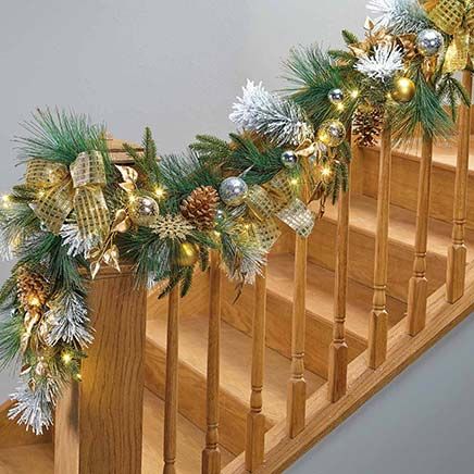 View product details for LED Gold Ornament Garland By Holiday Peak™