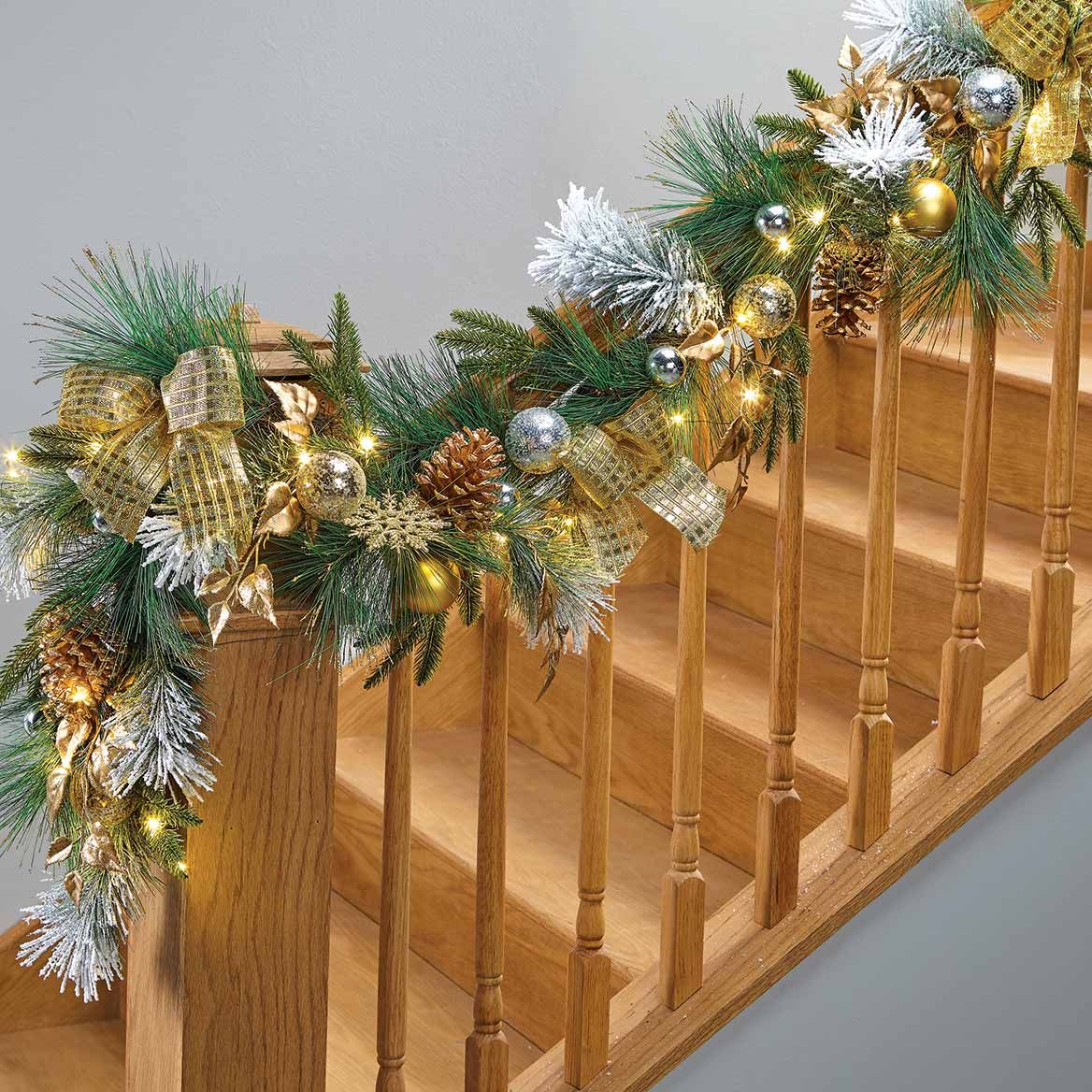 LED Gold Ornament Garland By Holiday Peak™