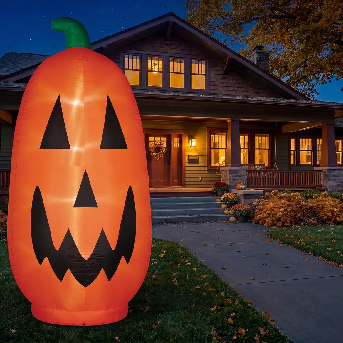 12' Inflatable Pumpkin By Holiday Peak™ + '-' + 380778
