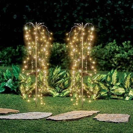 View product details for Solar Willow Stakes, Set of 2