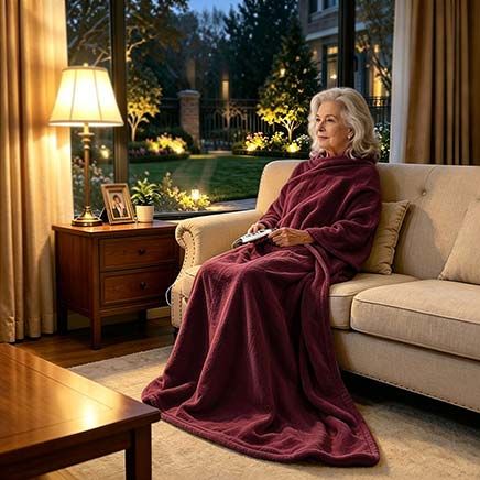 View product details for Digital Comfort Fleece Heated Throw By OakRidge™