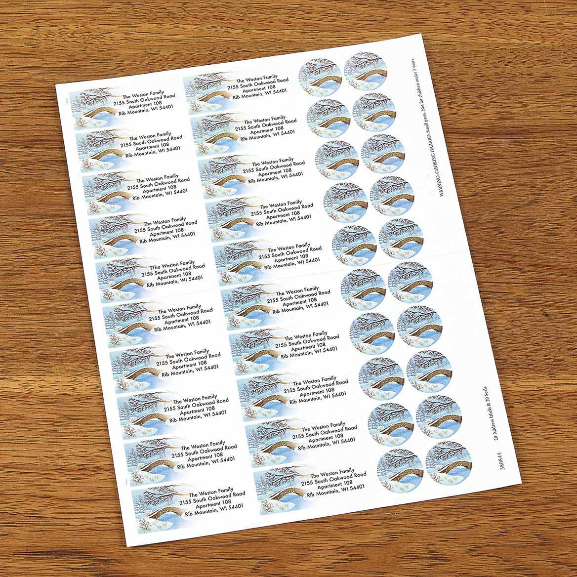 Personalized Season's Calendar Labels and Seals, Set of 20