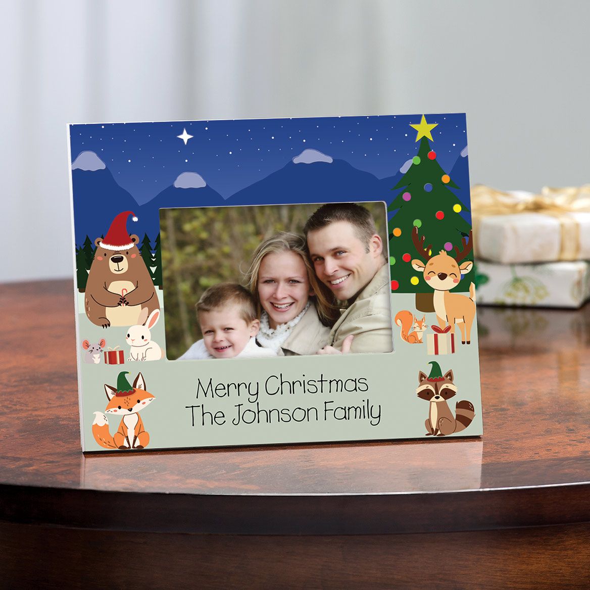 Personalized Footprints In The Forest Frame