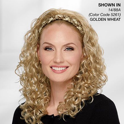 Paula Young® Braid Headband with Long Curls Hair Piece-379326
