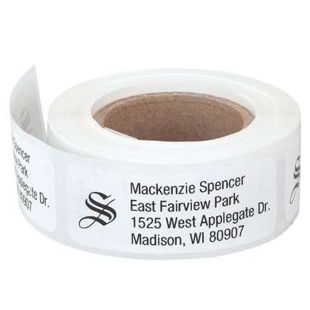 Personalized Old English Initial Roll Labels, Set of 200-328951