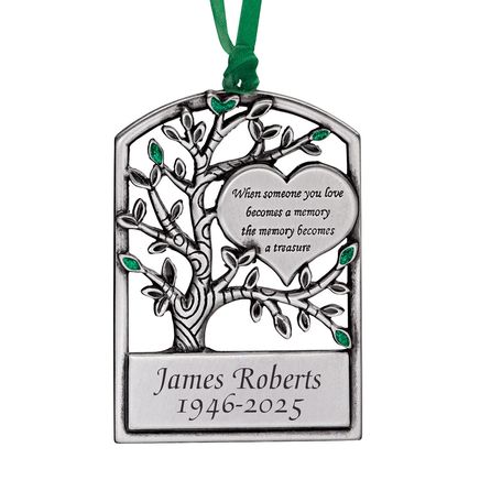 Personalized Pewter Memorial Tree Ornament-343048