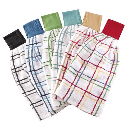 Cotton Hanging Towel Checked-354570